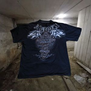 vintage y2k bedazzled avirex tee